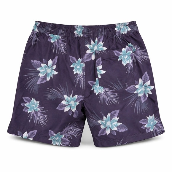 Hurley Mens XL Blue Floral Swim Trunks Compression Liner Board Shorts Resort - Picture 2 of 13